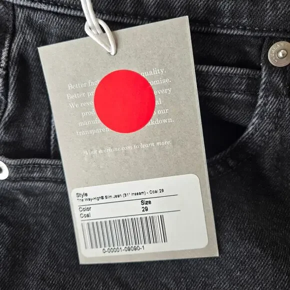 Everlane The Way High Slim Jean Size 29R NWT - Picture 5 of 11